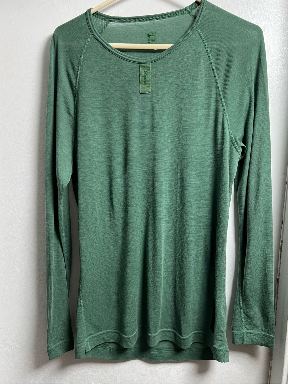 Rapha Men's Long-Sleeve Crew in Sage Green